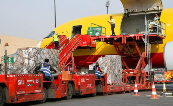 مغادرة الطائرة الإغاثية السعودية الخامسة لإغاثة الشعب الفلسطيني في قطاع غزة