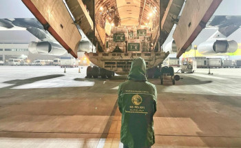 مغادرة الطائرة الإغاثية السعودية الـ 37 لإغاثة الشعب الفلسطيني في قطاع غزة