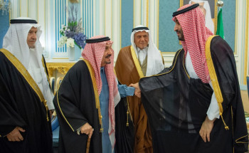 سمو ولي العهد يستقبل المهنئين بشهر رمضان المبارك