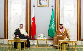 سمو ولي العهد يستقبل سمو ولي العهد في مملكة البحرين