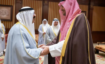 أمير دولة الكويت يستقبل الأمير تركي بن محمد بن فهد