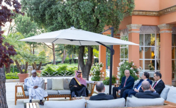 وزير الخارجية يقيم مأدبة عشاء عمل بحضور أصحاب السمو والمعالي أعضاء اللجنة الوزارية المشتركة بشأن غزة ووزير الخارجية الإسباني