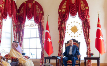 رئيس جمهورية تركيا يستقبل سمو وزير الخارجية