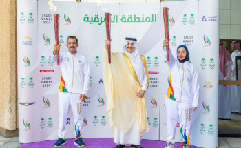أمير المنطقة الشرقية يتسلم شعلة دورة الألعاب السعودية 2024