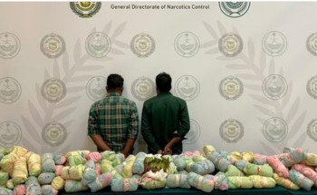 “مكافحة المخدرات” تقبض على مقيميْن بمنطقة عسير لترويجهما 121 كجم من “القات”