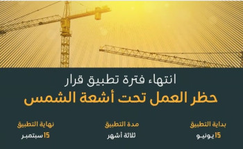 “الراجحي”: انتهاء فترة تطبيق قرار حظر العمل تحت أشعة الشمس