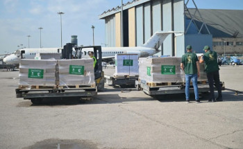 وصول الطائرة الإغاثية السعودية السادسة ضمن الجسر الجوي السعودي الذي يسيّره مركز الملك سلمان للإغاثة لمساعدة الشعب اللبناني