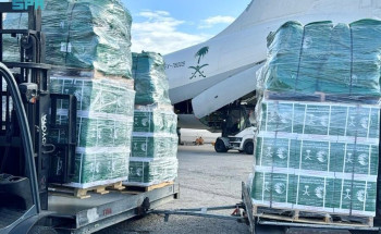 الطائرة الإغاثية السعودية الـ 22 تصل إلى لبنان