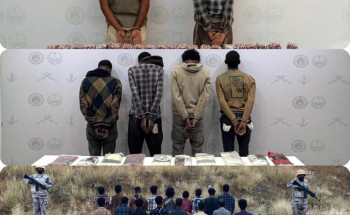 حرس الحدود يحبط محاولة تهريب(1.3)طن من مادة الحشيش المخدر و(1.3)مليون قرص خاضع لتنظيم التداول الطبي