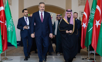 سمو وزير الخارجية يستقبل وزير خارجية تركيا