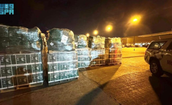 مغادرة الطائرة الإغاثية السعودية الرابعة التي يسيّرها مركز الملك سلمان للإغاثة لمساعدة الشعب السوري