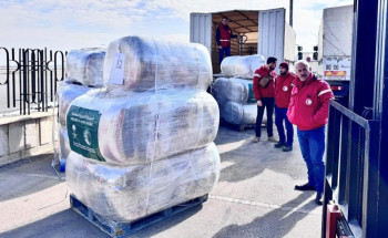 وصول الطائرة الإغاثية السعودية الثانية عشرة لمساعدة الشعب السوري الشقيق التي يسيّرها مركز الملك سلمان للإغاثة