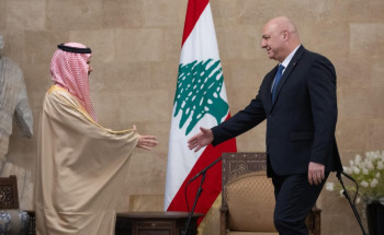 رئيس الجمهورية اللبنانية يستقبل سمو وزير الخارجية