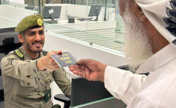 جوازات منفذ الوديعة تستقبل ضيوف الرحمن القادمين للعمرة خلال شهر رمضان المبارك