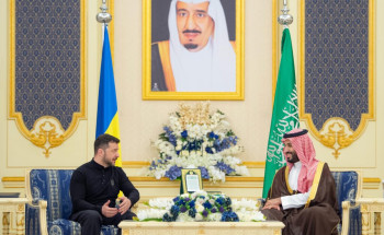 ولي العهد يستقبل رئيس أوكرانيا ويعقدان جلسة مباحثات رسمية