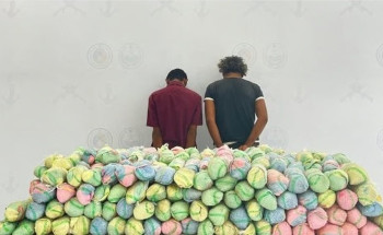 جازان.. حرس الحدود يقبض على مخالفَيْن لتهريبهما 126 كلجم من نبات القات المخدر