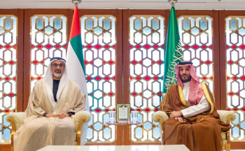 سمو ولي العهد يلتقي سمو ولي عهد أبوظبي