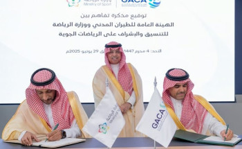 وزارة الرياضة وهيئة الطيران المدني توقّعان مذكرة تفاهم للتنسيق والإشراف على الرياضات الجوية