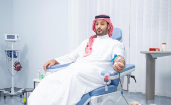 سمو ولي العهد يتبرع بالدم في بادرة كريمة.. ويُطلق الحملة الوطنية السنوية للتبرع بالدم