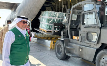 وصول الطائرة الإغاثية السعودية الـ59 لإغاثة الشعب الفلسطيني في قطاع غزة التي يسيّرها مركز الملك سلمان للإغاثة