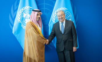 سمو وزير الخارجية يلتقي الأمين العام لمنظمة الأمم المتحدة
