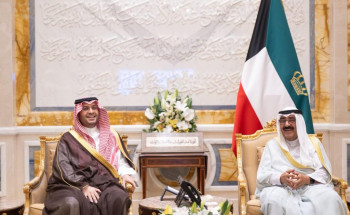 سمو أمير دولة الكويت يستقبل سمو الأمير تركي بن محمد بن فهد