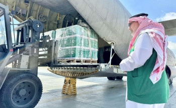 وصول الطائرة الإغاثية السعودية الـ(63) لإغاثة الشعب الفلسطيني في قطاع غزة التي يسيّرها مركز الملك سلمان للإغاثة