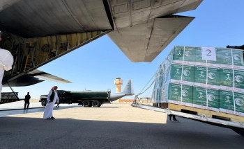 وصول الطائرة الإغاثية السعودية الـ(62) لإغاثة الشعب الفلسطيني في قطاع غزة التي يسيّرها مركز الملك سلمان للإغاثة