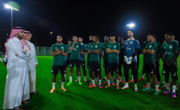 بحضور رئيس الاتحاد السعودي لكرة القدم.. وزير الرياضة يحضر مران الأخضر