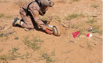 “مسام” ينزع 1.105 ألغام من الأراضي اليمنية خلال أسبوع