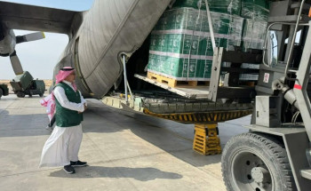 وصول الطائرة الإغاثية السعودية الـ71 لإغاثة الشعب الفلسطيني في قطاع غزة التي يسيّرها مركز الملك سلمان للإغاثة