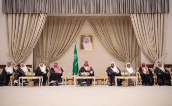 سمو ولي العهد يستقبل أصحاب السمو الأمراء والفضيلة العلماء والمعالي وجمعًا من المواطنين