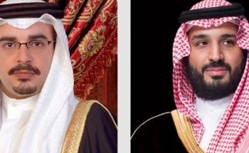 سمو ولي العهد يبعث برقية شكر لسمو ولي عهد مملكة البحرين إثر مغادرته المنامة