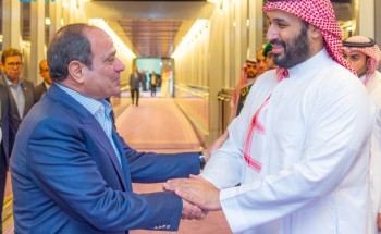 فخامة رئيس جمهورية مصر العربية يغادر جدة وسمو ولي العهد في مقدمة مودعيه