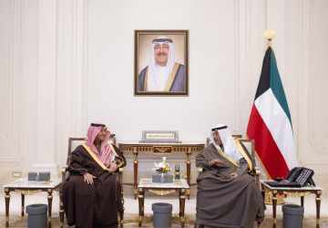 سمو ولي عهد دولة الكويت يستقبل سمو الأمير تركي بن محمد بن فهد