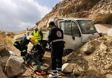أمانة عسير تنفذ فرضية لانهيار صخري بسبب الأمطار بالشراكة مع الجهات الحكومية