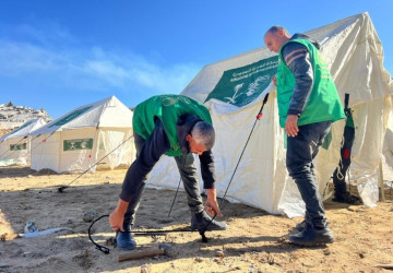 مركز الملك سلمان للإغاثة يقيم مخيمًا جديدًا لإيواء الأسر العائدة إلى مدينة غزة
