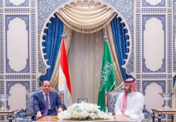 سمو ولي العهد والرئيس المصري يبحثان تطورات الأوضاع الإقليمية