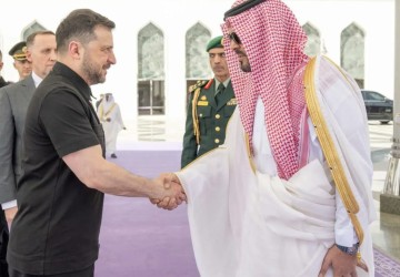 رئيس جمهورية أوكرانيا يغادر جدة