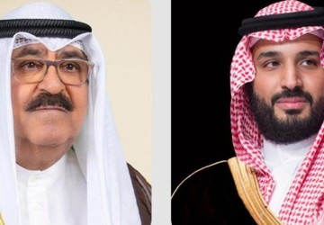 سمو ولي العهد يجري اتصالًا هاتفيًا بأمير دولة الكويت