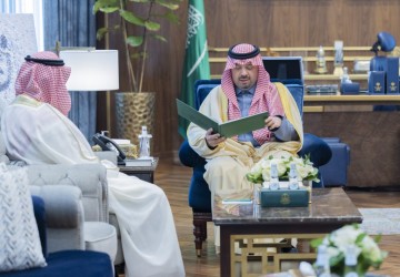 أمير منطقة الحدود الشمالية يستقبل مدير فرع وزارة البيئة والمياه والزراعة بالمنطقة