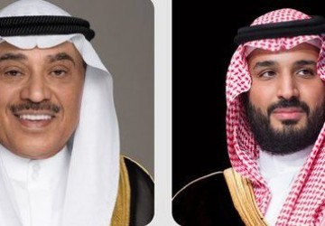 سمو ولي العهد يتلقى اتصالًا هاتفيًا من ولي عهد دولة الكويت