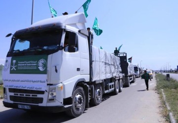 وصول قافلة مساعدات إنسانية جديدة مقدمة من مركز الملك سلمان للإغاثة إلى قطاع غزة
