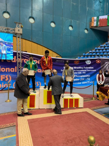 ببطولة إبراهيم مصطفى الدولية للكبار بالقاهرة فضية وبرونزية للمصارعة السعودية