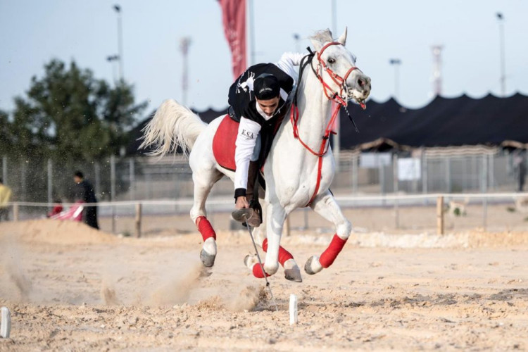 فرسان السعودية يتنافسون في بطولة “سفاري بقيق” لالتقاط الأوتاد 