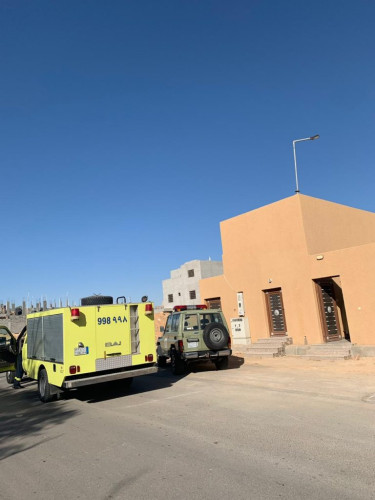 الدفاع المدني ينقذ 6 أشخاص من اختناق حريق داخل شالية