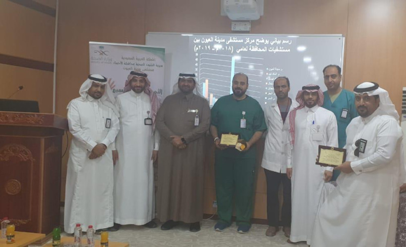 مستشفى مدينة العيون يتصدر مستشفيات المحافظة للأنشطة التثقيفية للتغذية للعام 2019