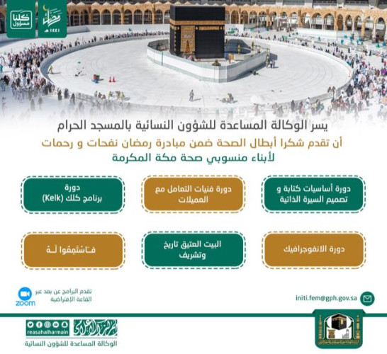 “شكرًا أبطال الصحة” برنامج  لأبناء منسوبي الصحة تطلقه الشؤون النسائية