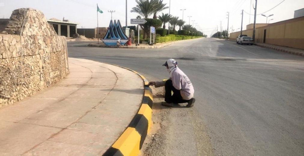 بلدية طلعة التمياط بالحدود الشمالية تواصل معالجة التشوه البصري رفحاء