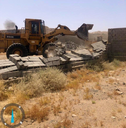 بلدية العمرة الفرعية بمكة تستكمل إزالة مخطط عشوائي في الشميسي